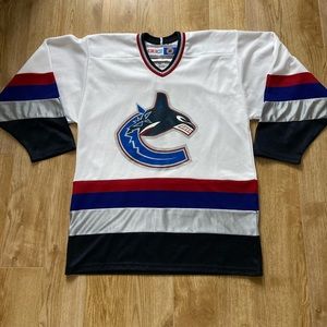 NHL CCM "Vancouver Canucks" White Orca Men's  Hockey Jersey